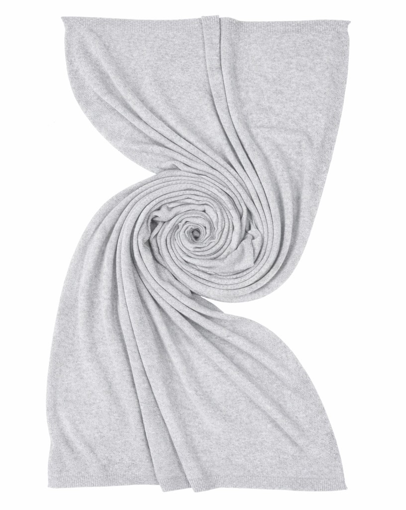 STOLA 10%CASHMERE 33%MERINO S33%VI 24%POLY MADE IN ITALY    - LIGHT GREY